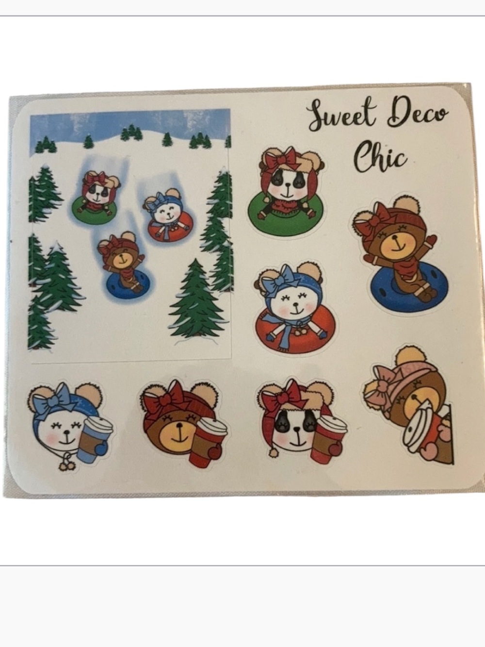 Sweet deco chic stickers 8pc